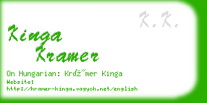 kinga kramer business card